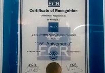 Certificadora inglesa FCR – 15 ANIVERSARIO AG&A